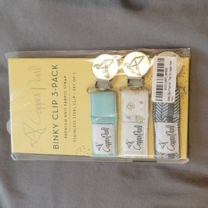 Copper Pearl Binky Clip 3 pack